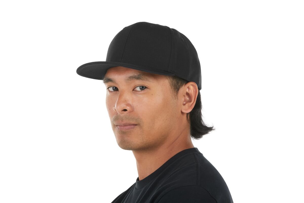 recycled-poly-classic-6-panel-hat-y6 WebPDP-HAT001002_Recycled_Poly_Classic_6Panel_Hat_Black_Studio_Harper_Studios_0723_Side_3__HAT001002OS.jpg