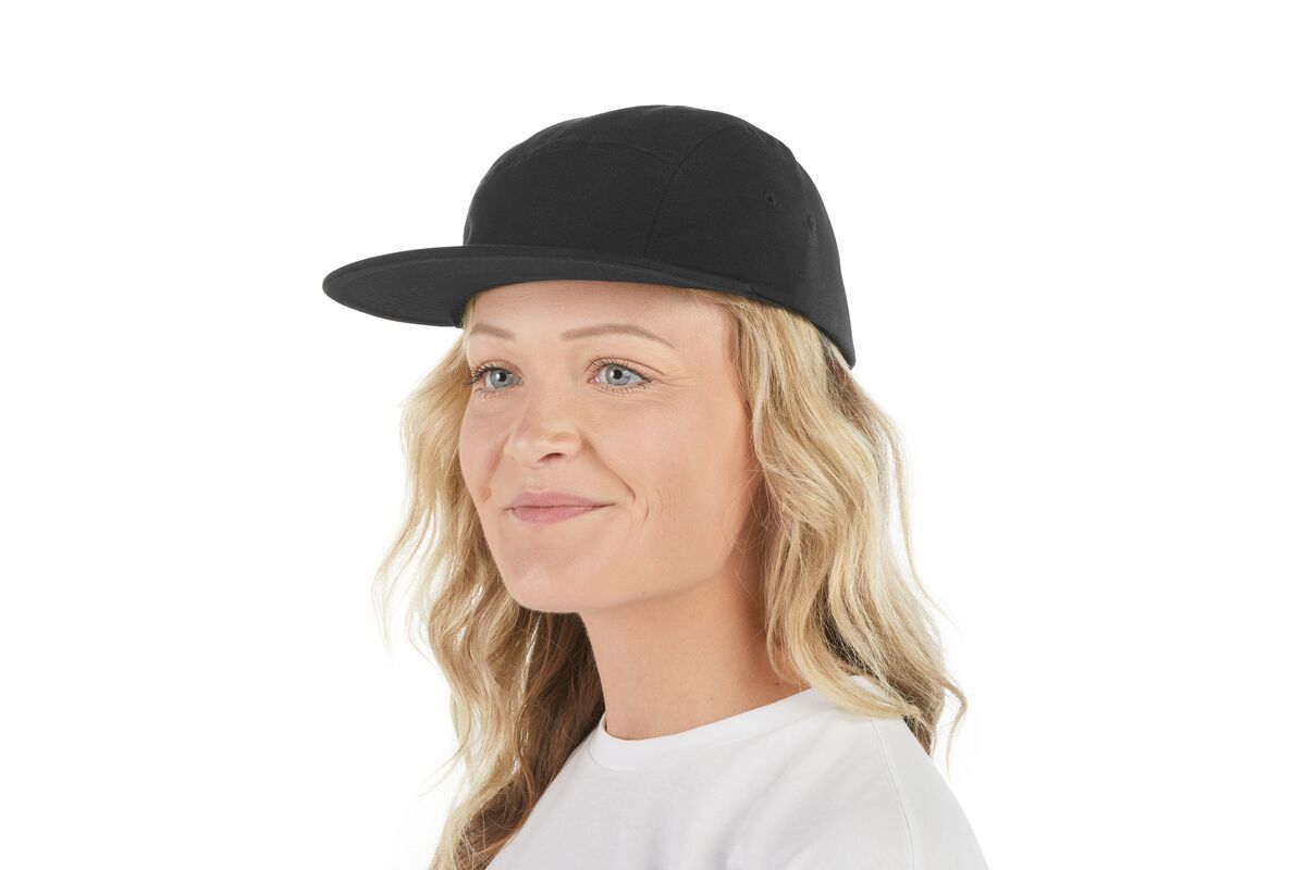recycled-poly-flat-brim-5-panel-hat-x4 WebPDP-HAT003002_Recycled_Poly_Flat_Brim_5Panel_Hat_Black_Studio_Harper_Studios_0723_Front_2__HAT003002OS.jpg