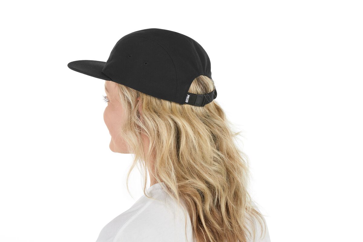 recycled-poly-flat-brim-5-panel-hat-x4 WebPDP-HAT003002_Recycled_Poly_Flat_Brim_5Panel_Hat_Black_Studio_Harper_Studios_0723_Side_2__HAT003002OS.jpg